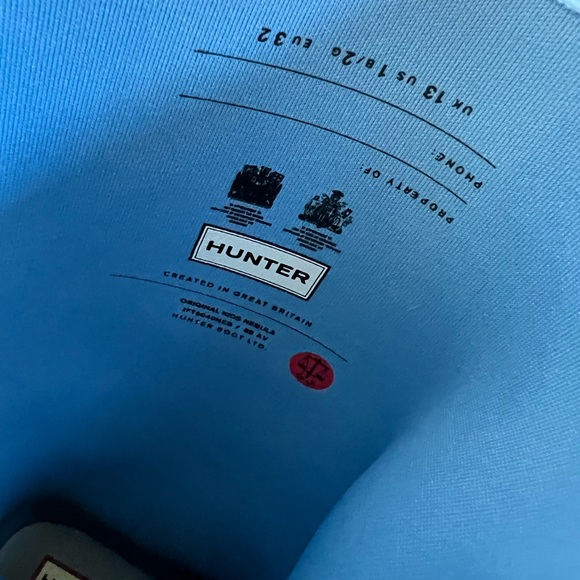 Hunter Kids Original Nebula Waterproof Rain Boot In Blue Thistle - Picture 10 of 11